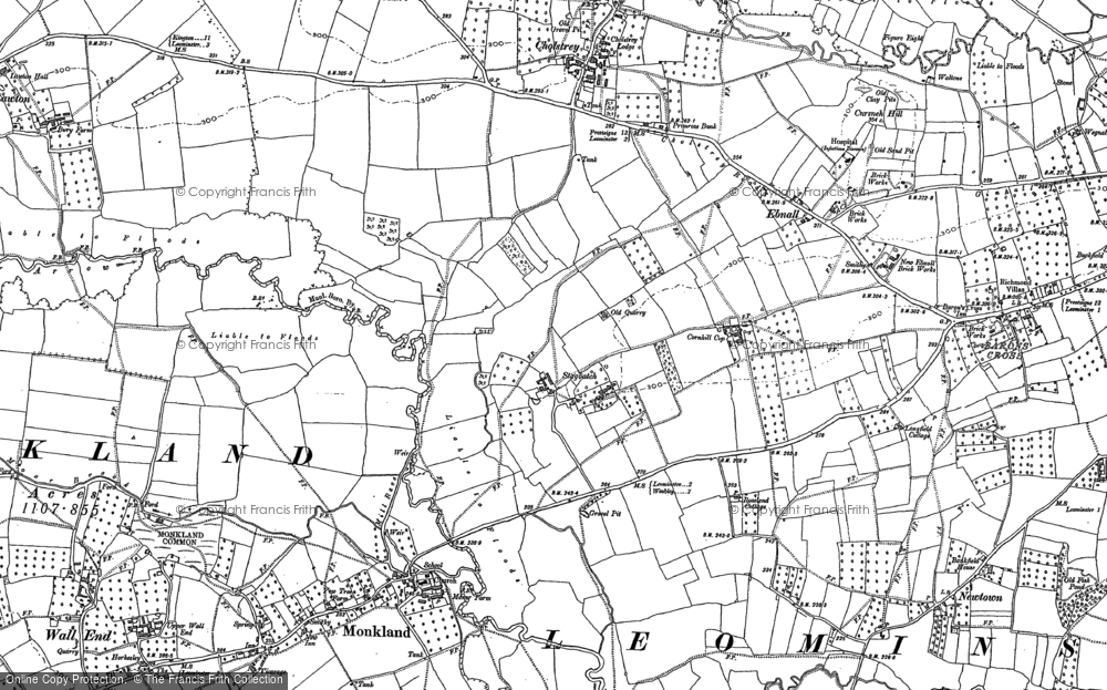 Old Map of Stagbatch, 1885 in 1885