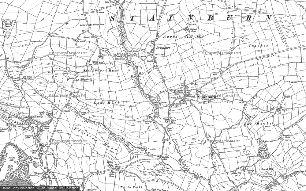 Old Map of Stainburn, 1888 - 1906 in 1888