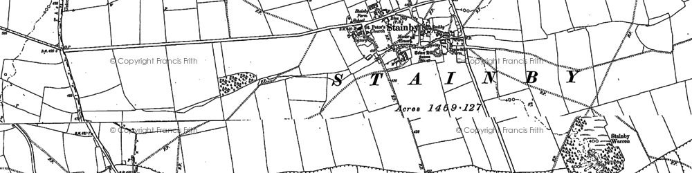 Old map of Stainby in 1887