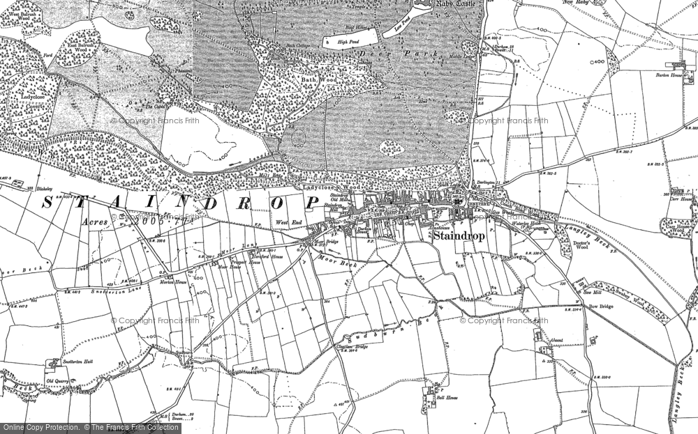 Old Map of Historic Map covering Alwent in 1896