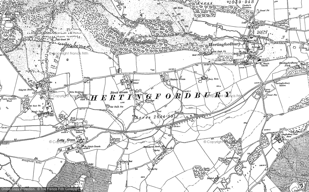 Old Map of Staines Green, 1896 - 1897 in 1896