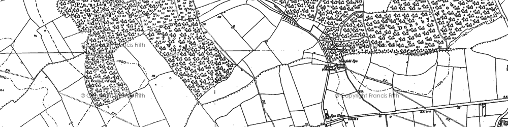 Old map of Stainfield in 1886