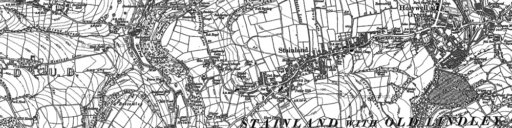 Old map of Bottomley in 1890
