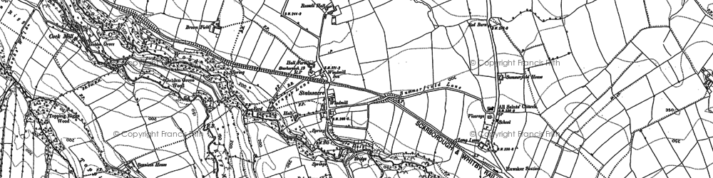 Old map of Broomfields in 1911