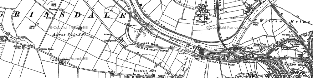 Old map of Stainton in 1888