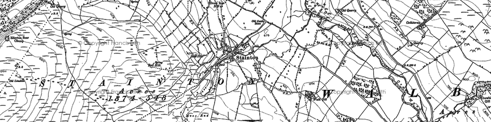 Old map of Bellerby Ranges in 1891