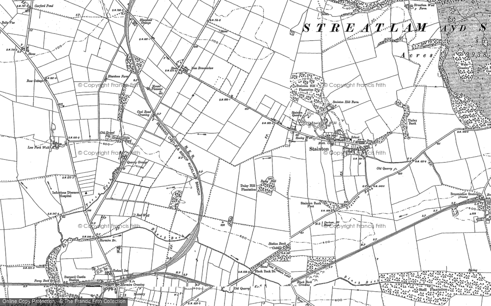 Old Map of Stainton, 1896 in 1896