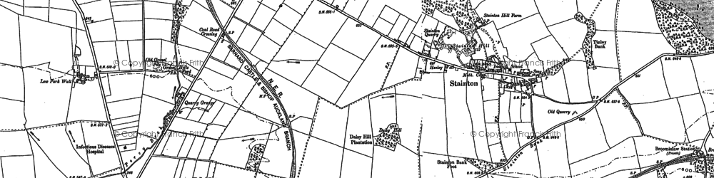 Old map of Stainton in 1896