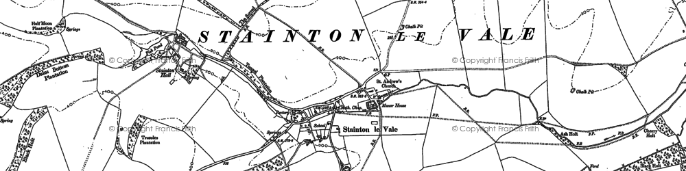 Old map of Stainton le Vale in 1886