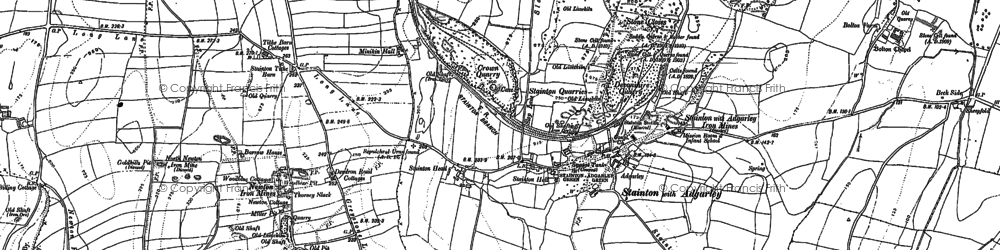 Old map of Stainton with Adgarley in 1910