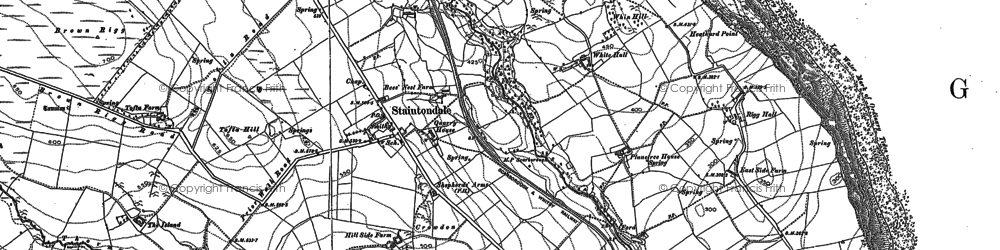 Old map of Staintondale in 1910