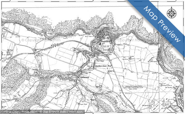 Old Map of Historic Map covering Brackenberry Wyke in 1913