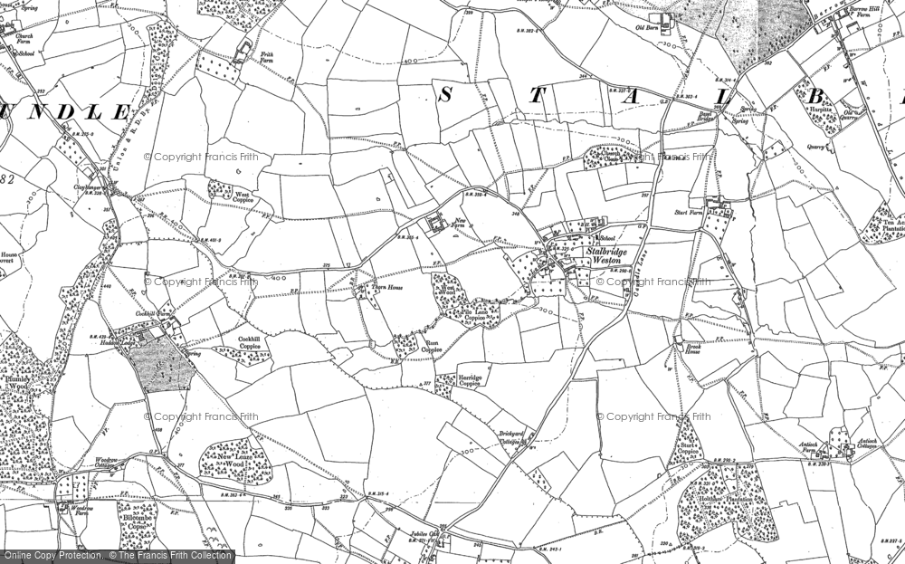 Old Map of Stalbridge Weston, 1886 - 1901 in 1886