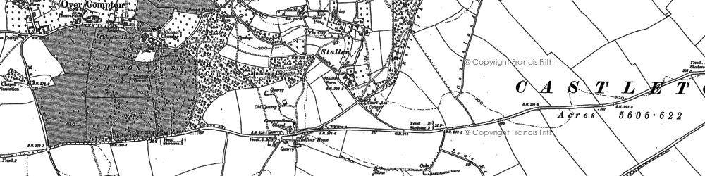 Old map of Lenthay Common in 1886