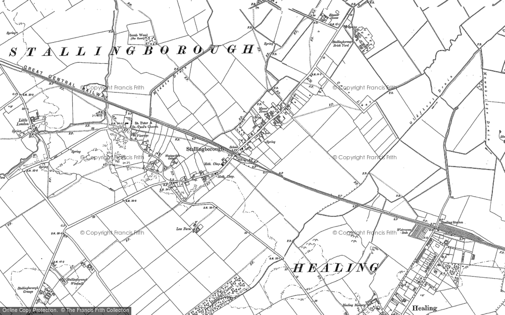 Old Map of Stallingborough, 1886 - 1906 in 1886