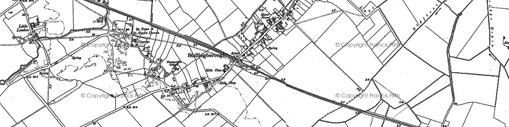 Old map of Stallingborough in 1886