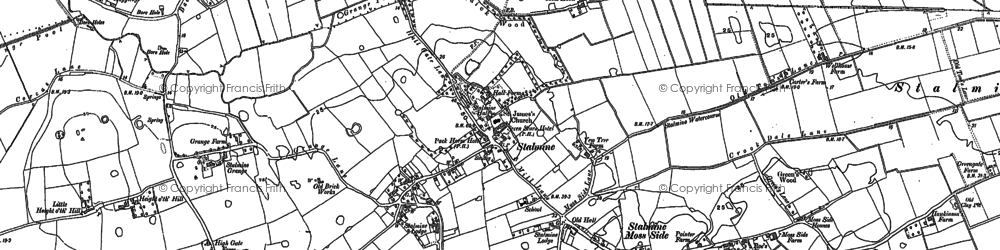 Old map of Moor End in 1909