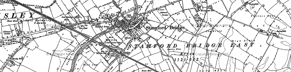 Old map of Burtonfield Hall in 1891