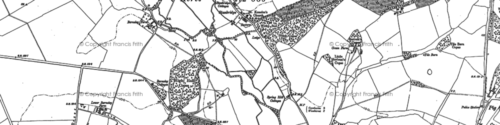Old map of Stanbridge in 1887