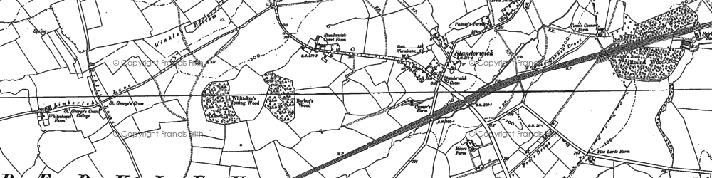 Old map of Black Dog Woods in 1922