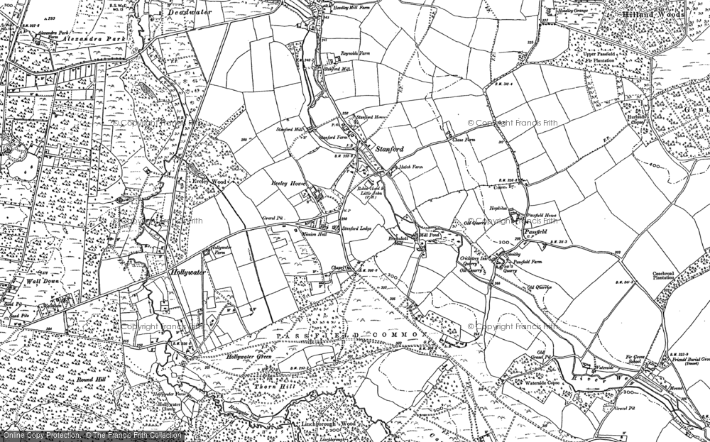 Old Map of Historic Map covering Linchborough Park in 1909