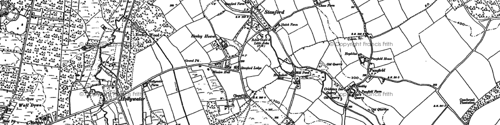 Old map of Standford in 1909