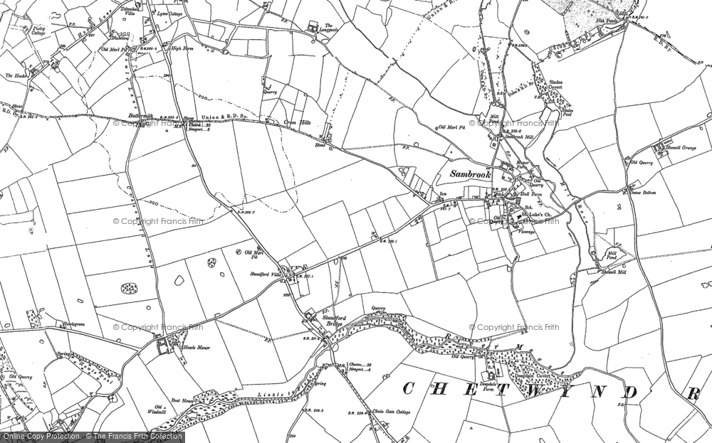 Old Map of Standford Bridge, 1880 in 1880