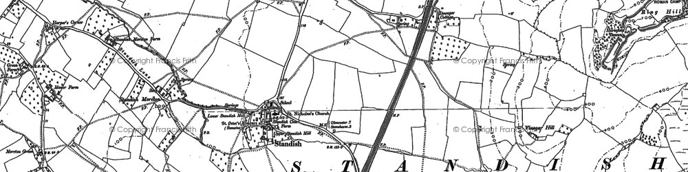 Old map of Stroud Green in 1882