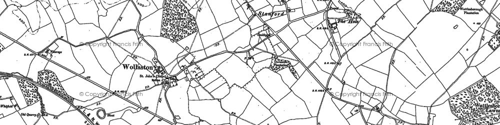 Old map of Stanford in 1881