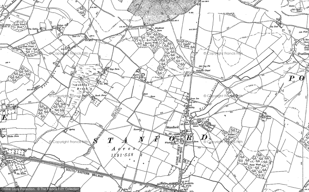 Old Map of Stanford, 1906 in 1906