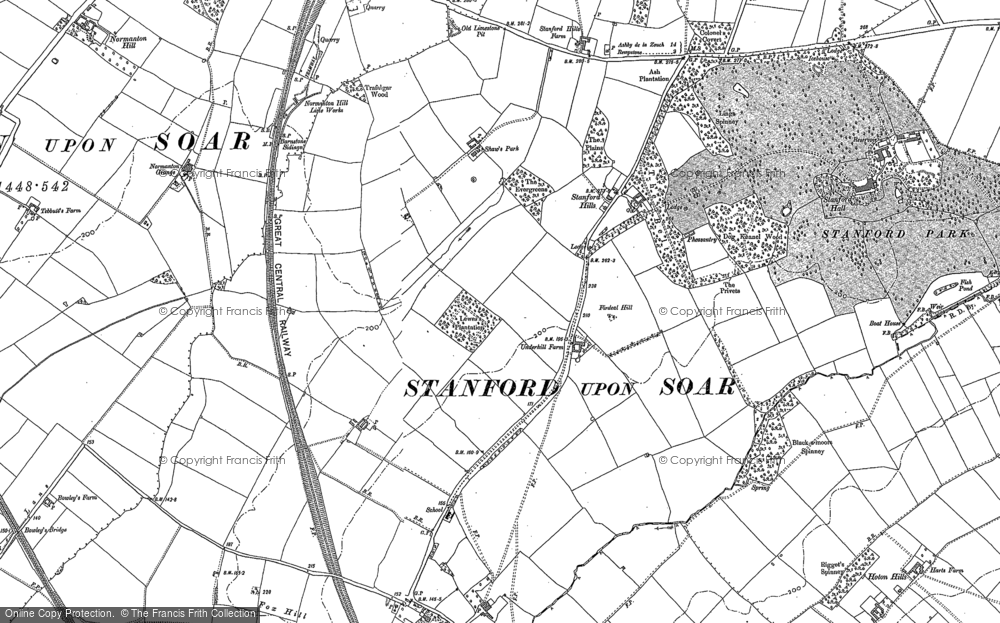 Old Map of Stanford Hills, 1883 - 1899 in 1883