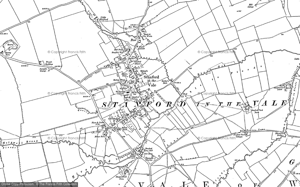 Old Map of Stanford in the Vale, 1898 - 1910 in 1898
