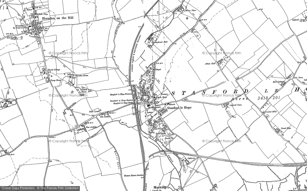 Old Map of Stanford-le-Hope, 1895 in 1895