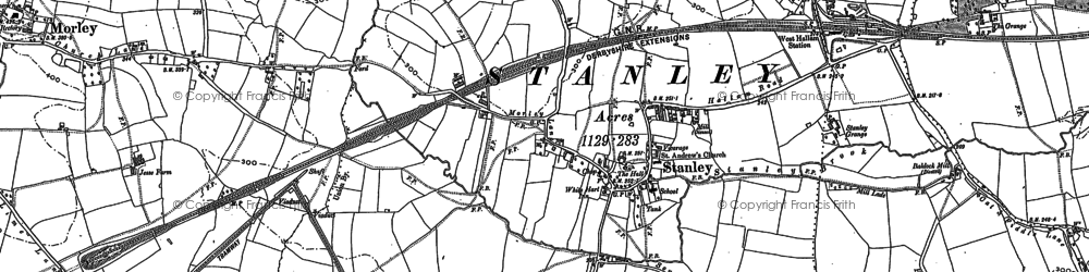 Old map of Stanley in 1879