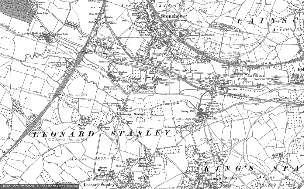 Old Map of Stanley Downton, 1881 - 1882 in 1881