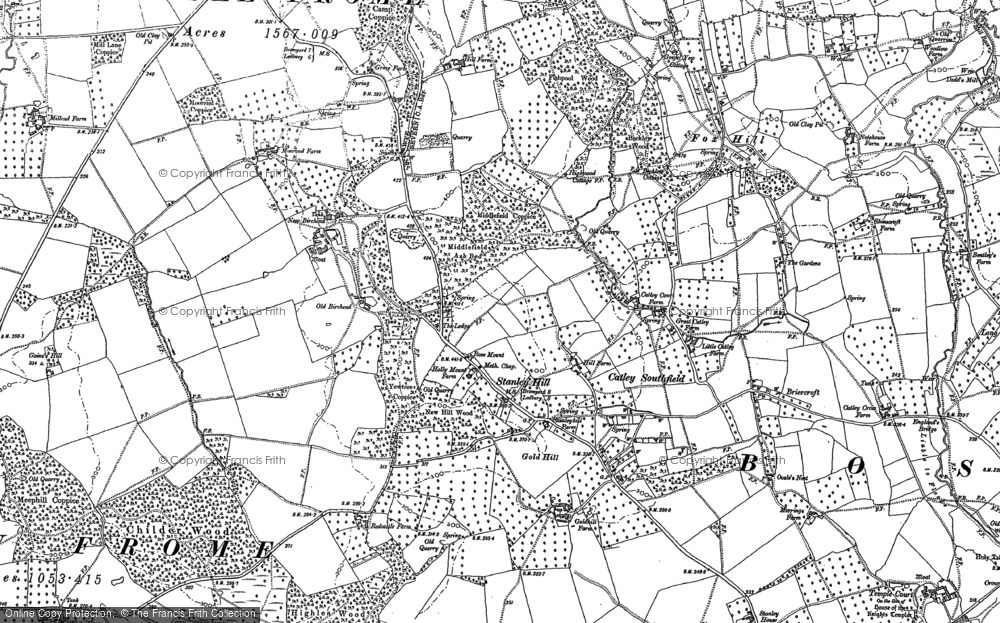 Old Map of Stanley Hill, 1886 in 1886