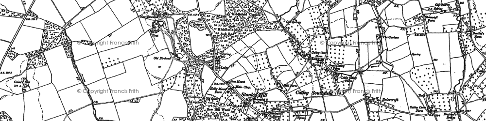 Old map of Bowley Lane in 1886