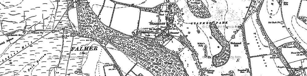 Old map of Stanmer in 1897