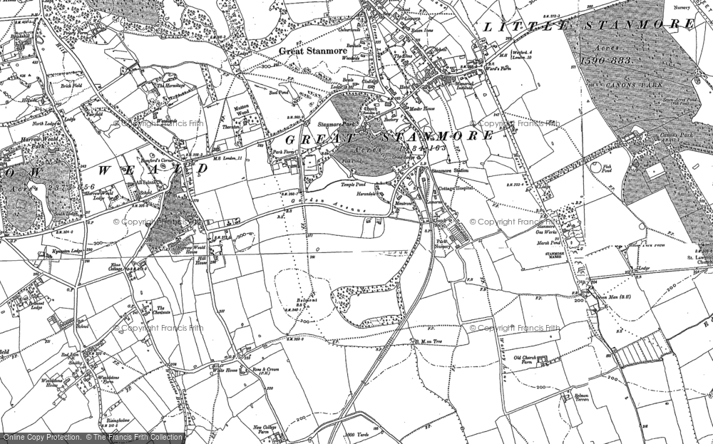 Old Map of Stanmore, 1895 - 1913 in 1895