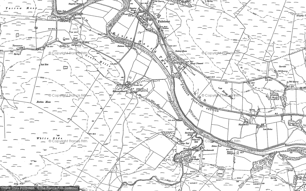Old Map of Stannersburn, 1895 - 1896 in 1895