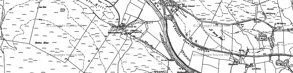 Old map of Stannersburn in 1895