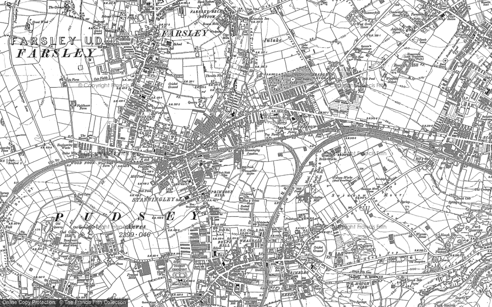 Old Map of Stanningley, 1847 - 1892 in 1847