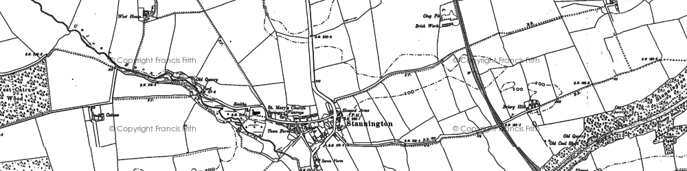 Old map of Stannington in 1896