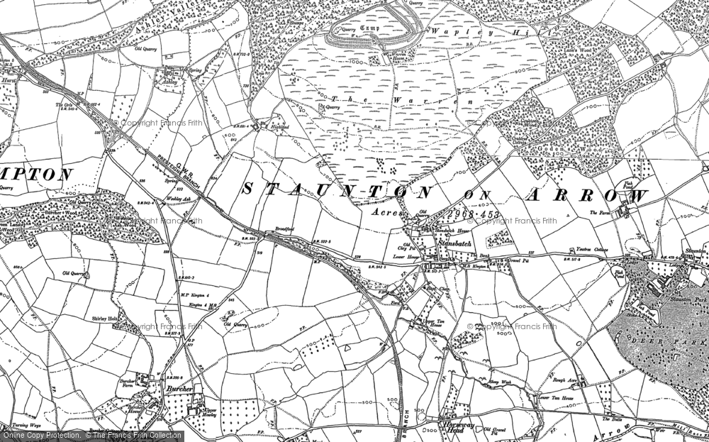 Old Map of Stansbatch, 1885 - 1902 in 1885