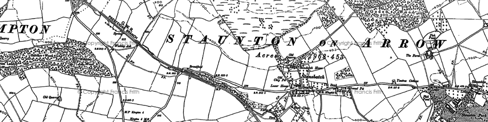 Old map of Stansbatch in 1885