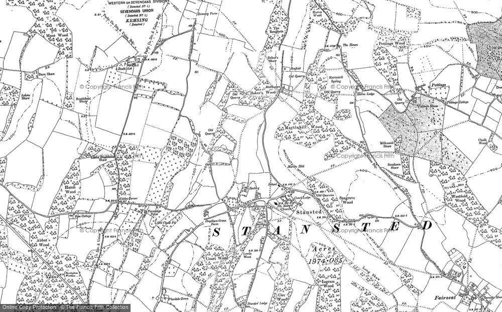 Old Map of Stansted, 1895 in 1895