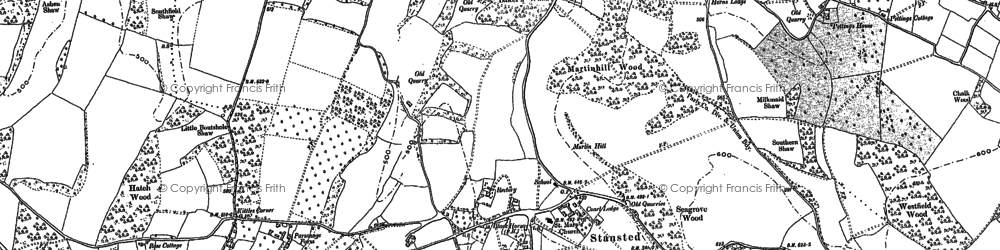 Old map of Stansted in 1895
