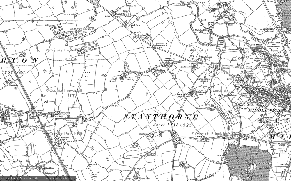 Old Map of Stanthorne, 1897 in 1897