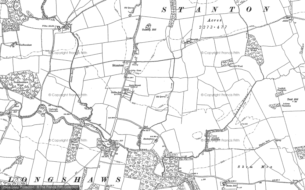 Old Map of Stanton, 1896 in 1896