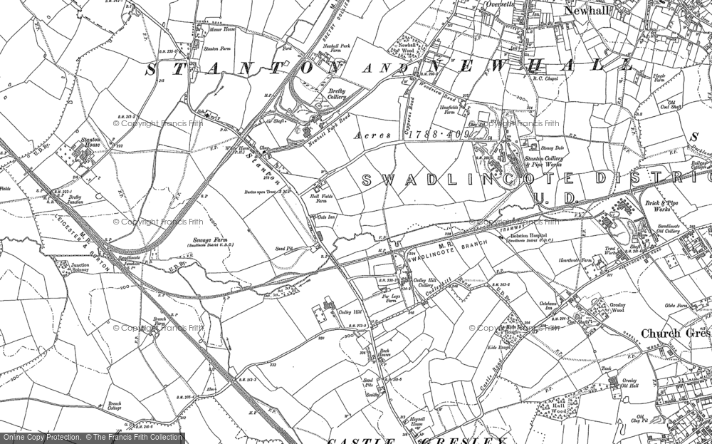 Old Map of Stanton, 1900 in 1900